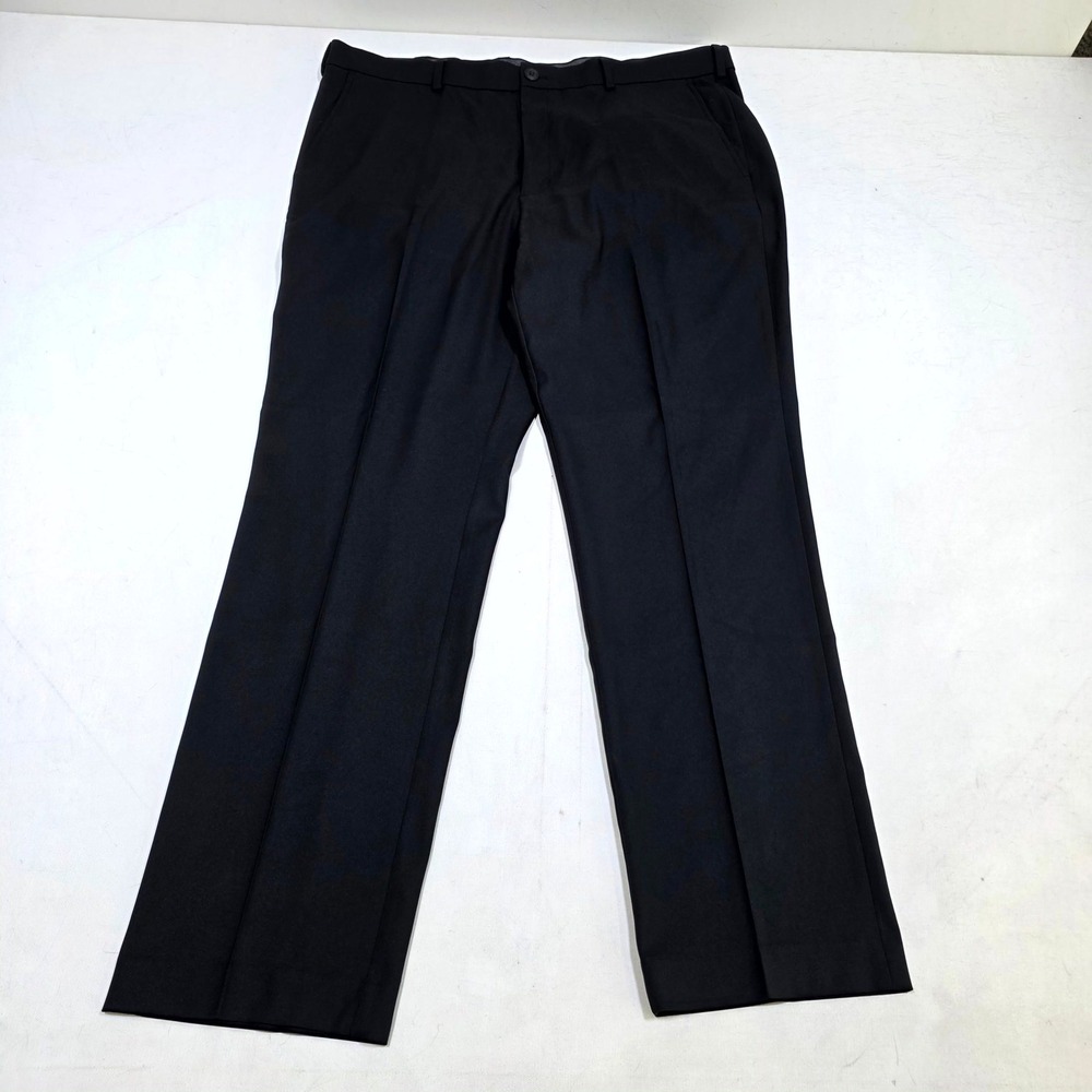 Saks Fifth Avenue Dress Pants M 38x32 Black Straight Leg Formal Slacks Business